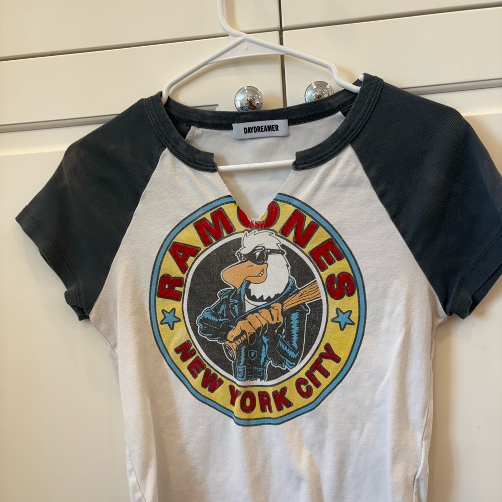 Daydreamer White and Gray Short Sleeve Tees with Vintage Graphics